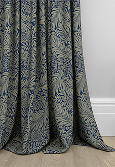William Morris At Home Larkspur, Woven Indigo - Made to Measure Curtains